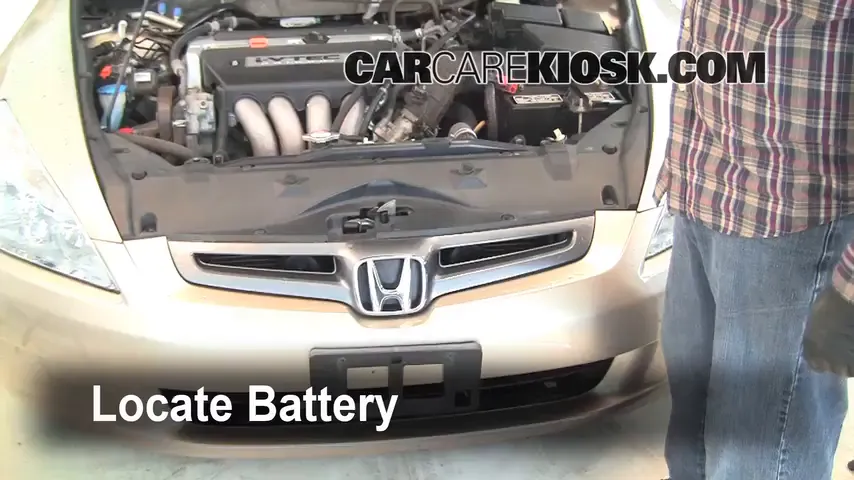 2004 Honda Accord EX 2.4L 4 Cyl. Sedan (4 Door) Battery Replace